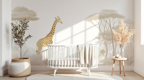 Design A0269 — Papier peint Safari Savane Aquarelle — Novomur
