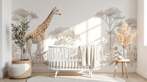 Design A0401 — Papier peint Safari Savane Aquarelle — Novomur