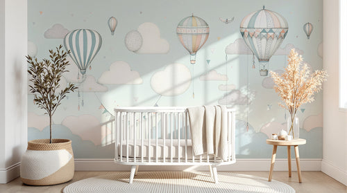 Design A0403 — Papier peint Montgolfières Enfant — Novomur