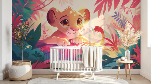 Design A0460 — Papier peint Safari Bébé Pastel — Novomur