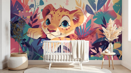 Design A0529 — Papier peint Safari Bébé Pastel — Novomur