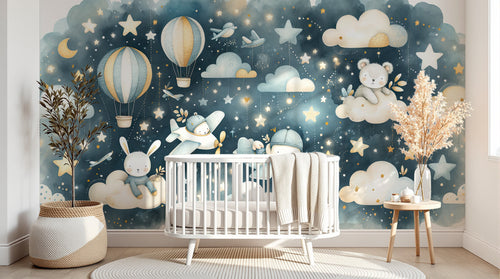 Design A0650 — Papier peint Ciel Nocturne Enfant - Collection 1 — Novomur
