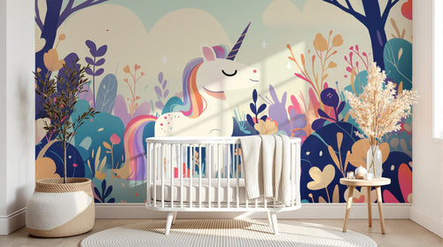 Design A0810 — Papier peint Licorne Enfant — Novomur