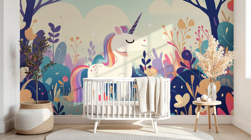 Design A0810 — Papier peint Licorne Enfant — Novomur