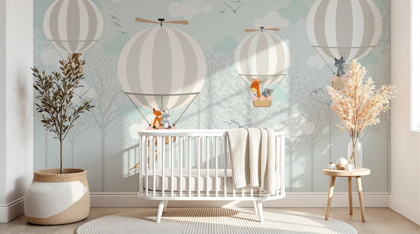 Papier peint Montgolfières Enfant - Sur mesure