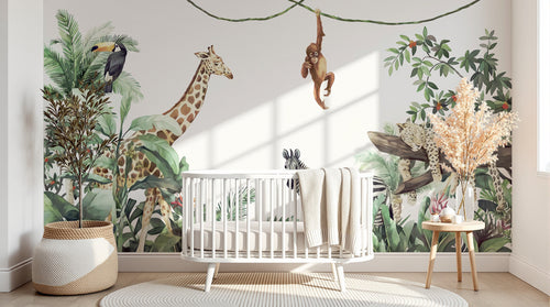 Design C0024 — Papier peint Safari Jungle Animaux - Collection 2 — Novomur