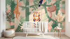 Design C0193 — Papier peint Jungle Enfant Tigre & Singes — Novomur
