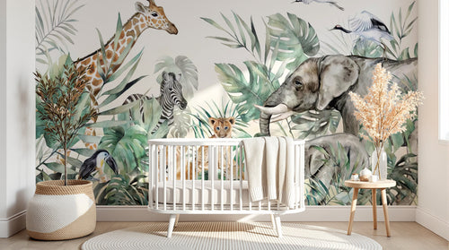 Design C0280 — Papier peint Safari Jungle Animaux - Collection 2 — Novomur