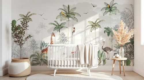 Design C0942 — Papier peint Safari Jungle Animaux - Collection 2 — Novomur
