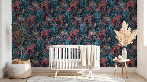 Design D0143 — Papier peint Jungle Enfant Tigre & Singes — motif petit — Novomur