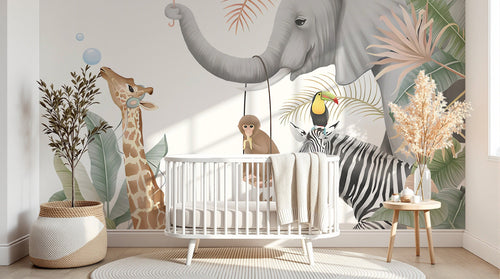 Design D0271 — Papier peint Safari Jungle Animaux - Collection 2 — Novomur