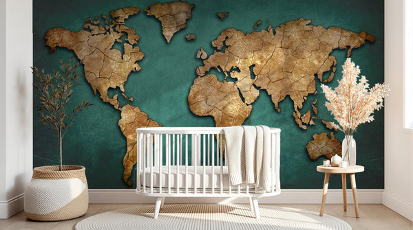 Papier peint Carte du Monde Enfant - Sur mesure