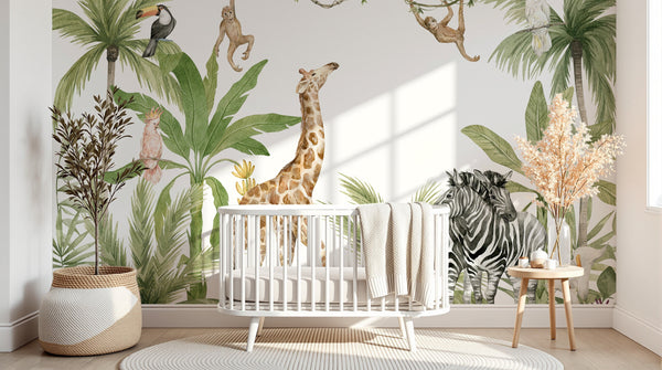 Papier peint Safari Jungle Animaux - Collection 2 - Sur mesure
