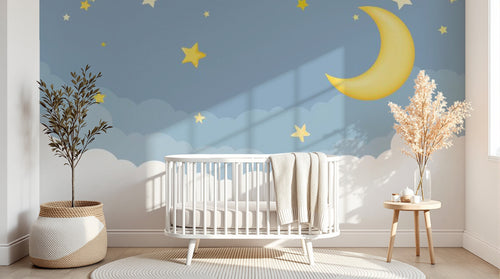 Design E0879 — Papier peint Ciel Nocturne Enfant - Collection 1 — Novomur