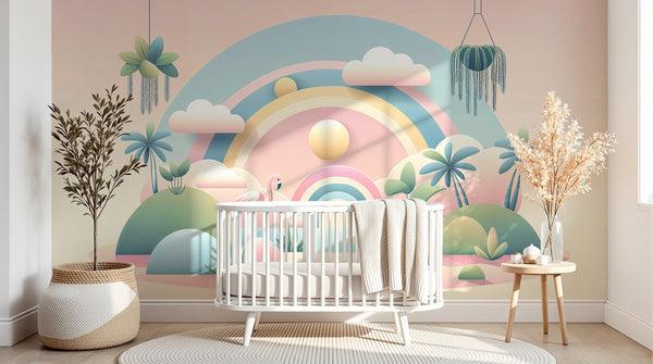 Papier peint Arc en Ciel Bébé - Collection 2 - Sur mesure