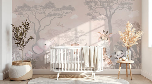 Design F0650 — Papier peint Safari Savane Aquarelle — Novomur