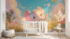 Design F0794 — Papier peint Safari Bébé Pastel — Novomur