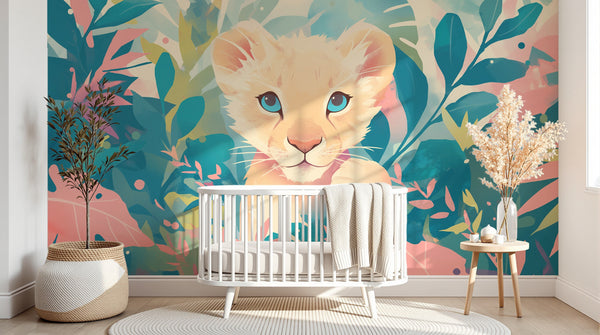 Papier peint Safari Bébé Pastel - Sur mesure