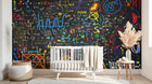 Design L1128 — Papier peint Tableau Noir Mathématiques — Novomur