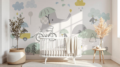 Design SD0288 — Papier peint Animaux Forêt — Novomur