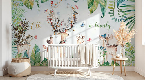 Design SL0085 — Papier peint Animaux Forêt - Collection 2 — Novomur