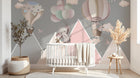 Design SL0519 — Papier peint Lapins elephant montgolfieres montagnes pastel — Novomur