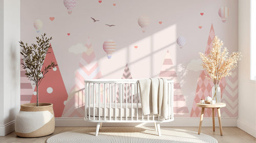 Design SL0554 — Papier peint Montagne Scandinave Enfant — Novomur
