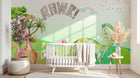 Design SL0795 — Papier peint Dinosaures aquarelle paysage RAWR enfant — Novomur