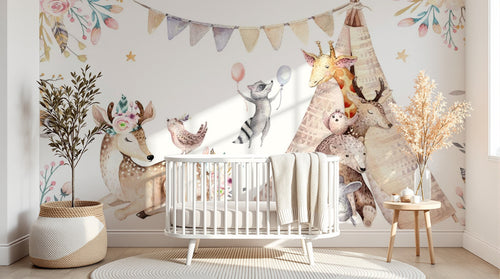 Design SL0817 — Papier peint Animaux Forêt - Collection 2 — Novomur