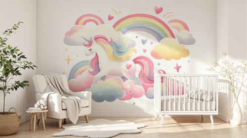 Design A0012 — Papier peint Licorne Enfant — Novomur