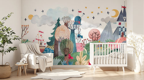 Design A0029 — Papier peint Arc en Ciel Bébé - Collection 2 — Novomur