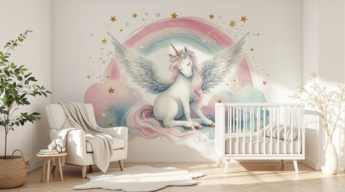 Design A0189 — Papier peint Licorne Enfant — Novomur