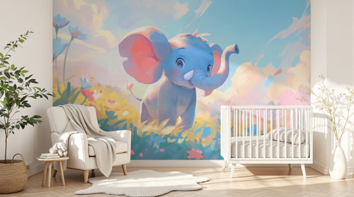 Design A0195 — Papier peint Safari Bébé Pastel — Novomur