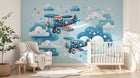 Design A0256 — Papier peint Avions et Véhicules Enfant — Novomur