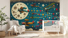 Design A0274 — Papier peint Avions et Véhicules Enfant — Novomur