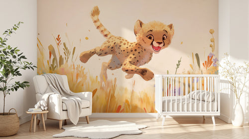 Design A0374 — Papier peint Safari Bébé Pastel — Novomur