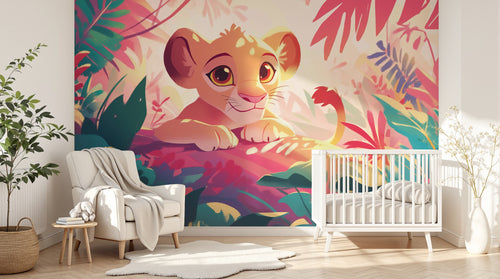 Design A0460 — Papier peint Safari Bébé Pastel — Novomur