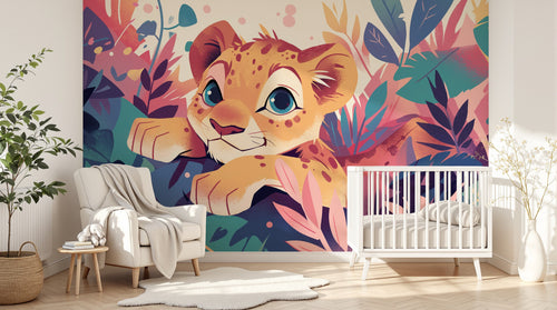 Design A0529 — Papier peint Safari Bébé Pastel — Novomur