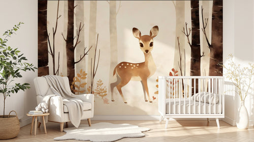 Design A0722 — Papier peint Animaux Forêt — Novomur