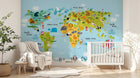Design D0499 — Papier peint Carte du Monde Enfant — Novomur
