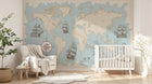 Design E0273 — Papier peint Carte du Monde Enfant — Novomur