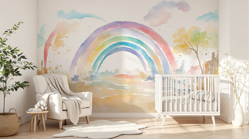 Design F0082 — Papier peint Arc en Ciel Bébé - Collection 1 — Novomur