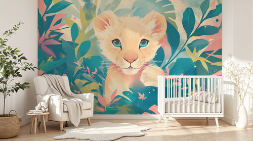 Design F0802 — Papier peint Safari Bébé Pastel — Novomur
