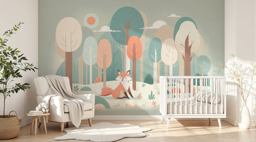 Design F0955 — Papier peint Animaux Forêt — Novomur