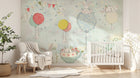 Design FC335 — Papier peint Lapins ballons aquarelle enfant — Novomur