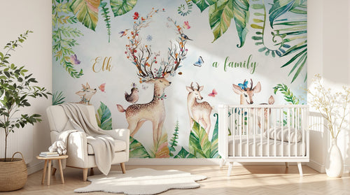 Design SL0085 — Papier peint Animaux Forêt - Collection 2 — Novomur