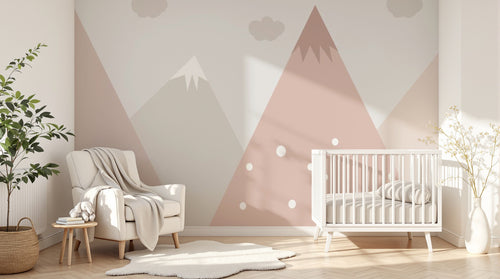 Design SL0147 — Papier peint Paysage Montagne Minimaliste - Collection 2 — Novomur