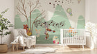 Design SL0205 — Papier peint Animaux musiciens montgolfieres montagne — Novomur