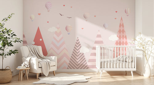 Design SL0554 — Papier peint Montagne Scandinave Enfant — Novomur