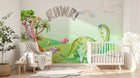 Design SL0795 — Papier peint Dinosaures aquarelle paysage RAWR enfant — Novomur